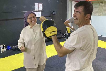 Çocuklarıyla antrenmana katılan aileler nefes nefese kaldı