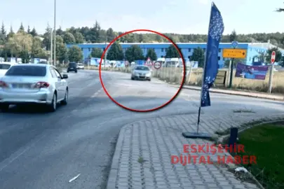 Eskişehir’de Ters Yöne Giren Araç Panik Yarattı!