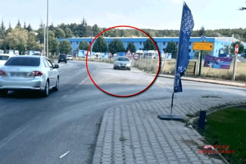 Eskişehir’de Ters Yöne Giren Araç Panik Yarattı!