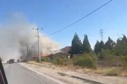 Kereste fabrikasında çıkan yangın paniğe sebep oldu