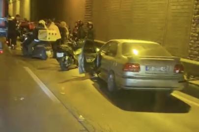 Motosiklet ve otomobil çarpıştı: 1 yaralı