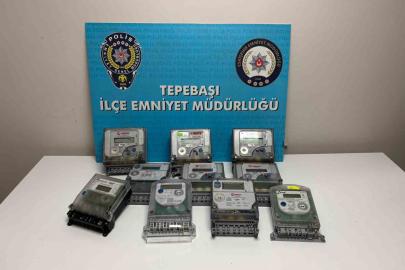 Eskişehir’de 10 adet elektrik sayacını çalan şüpheli yakalandı