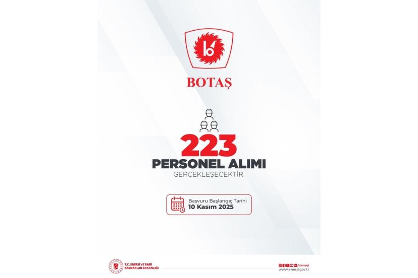 BOTAŞ 223 Yeni Personel Alımı Yapacak