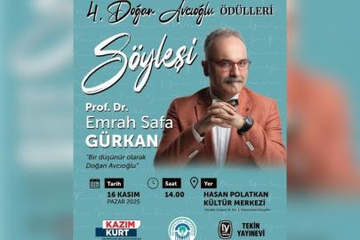 Prof. Dr. Emrah Safa Gürkan, Odunpazarı’nda Konuşacak
