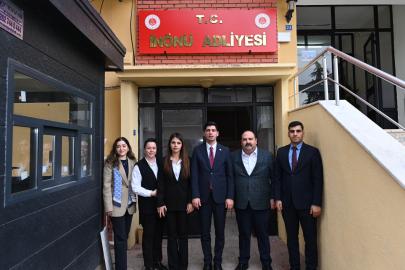 Başkan Hamamcı ve Kaymakam Teymur'dan yargı turu: İnönü Adliyesi kapılarını açtı!