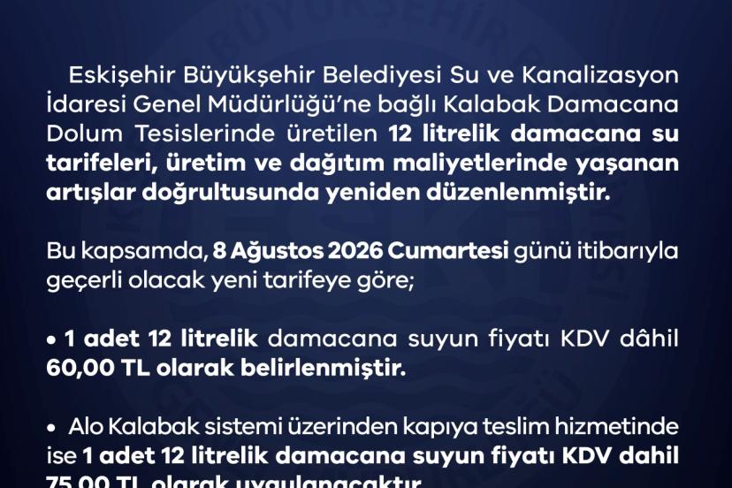 Kalabak Suyuna Zam Geldi: 12 Litrelik Damacana Fiyatı Güncellendi!